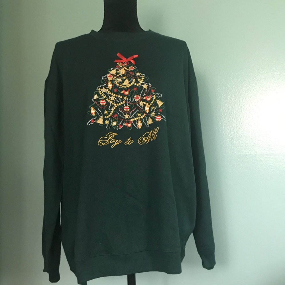 Vintage  Embellished Christmas  Sweatshirt